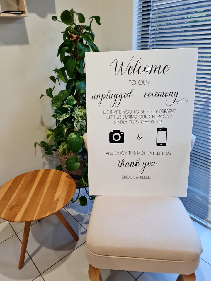 Unplugged Ceremony Sign