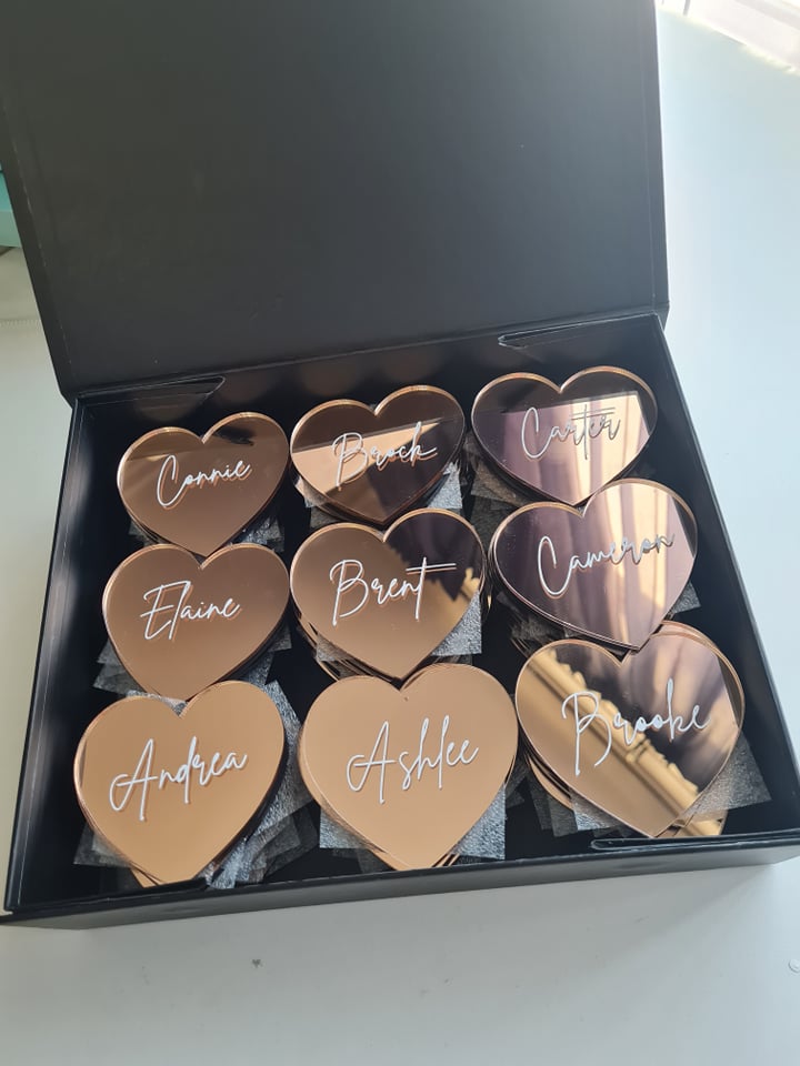 Rose Gold Place Cards