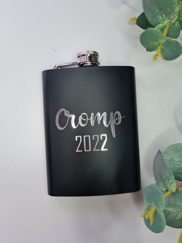 Personalised Black Flask