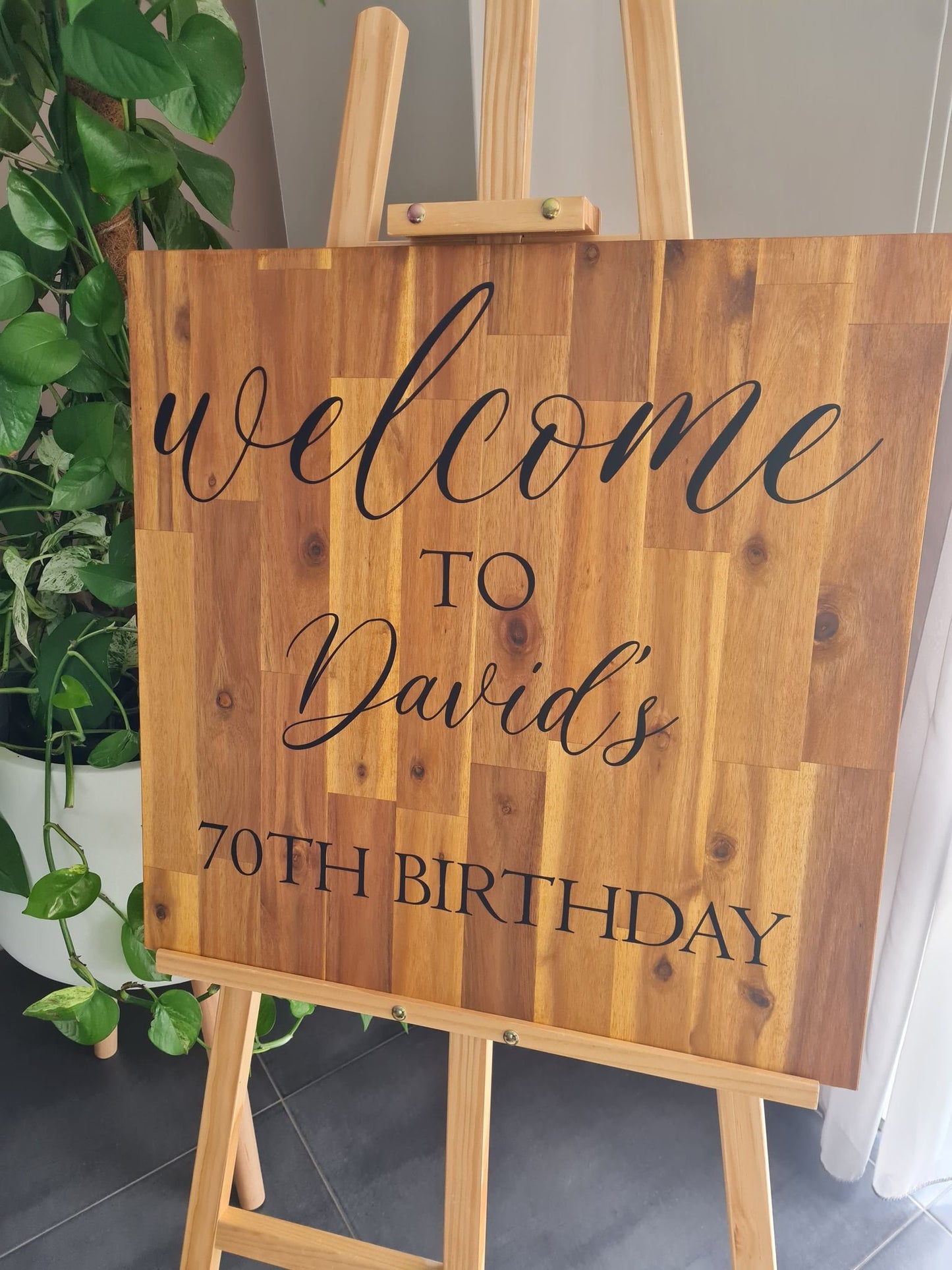 Wooden Welcome Sign