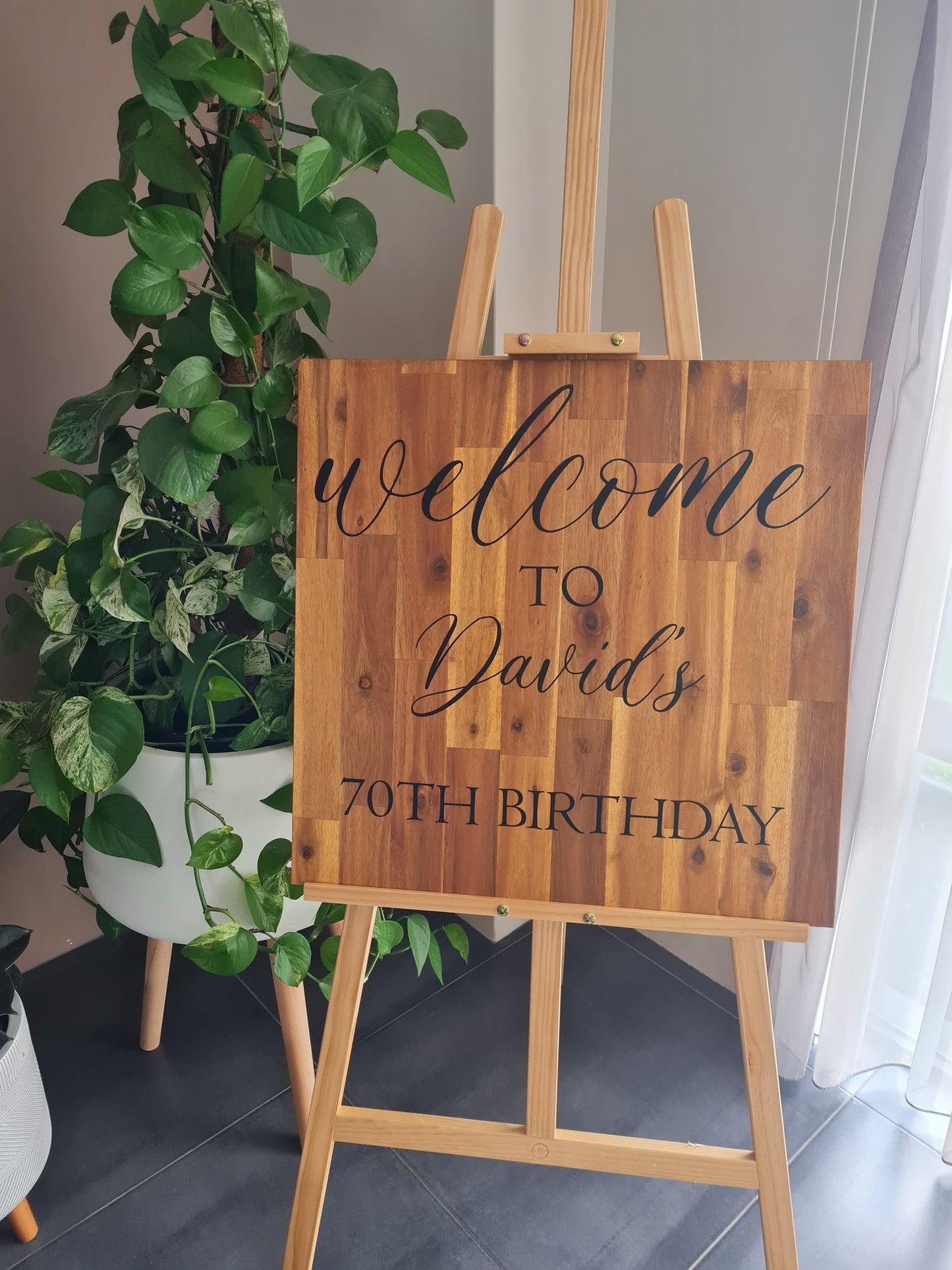 Wooden Welcome Sign