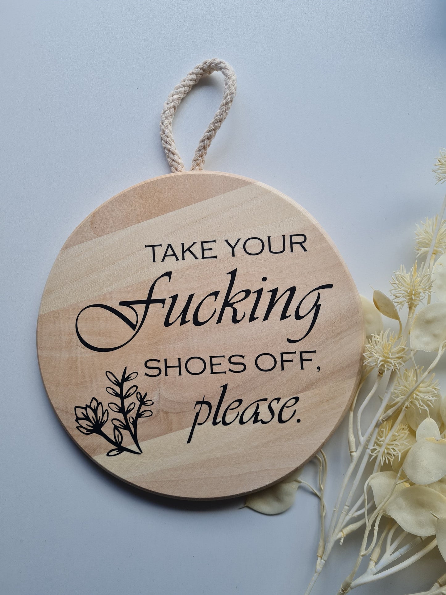 Take Your Shoes Off Door Signs