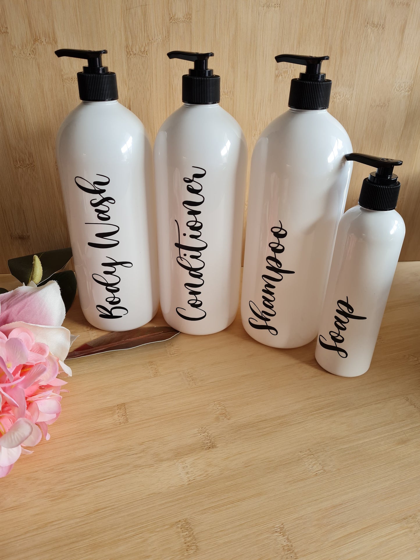 White Bathroom/Pet Bottles