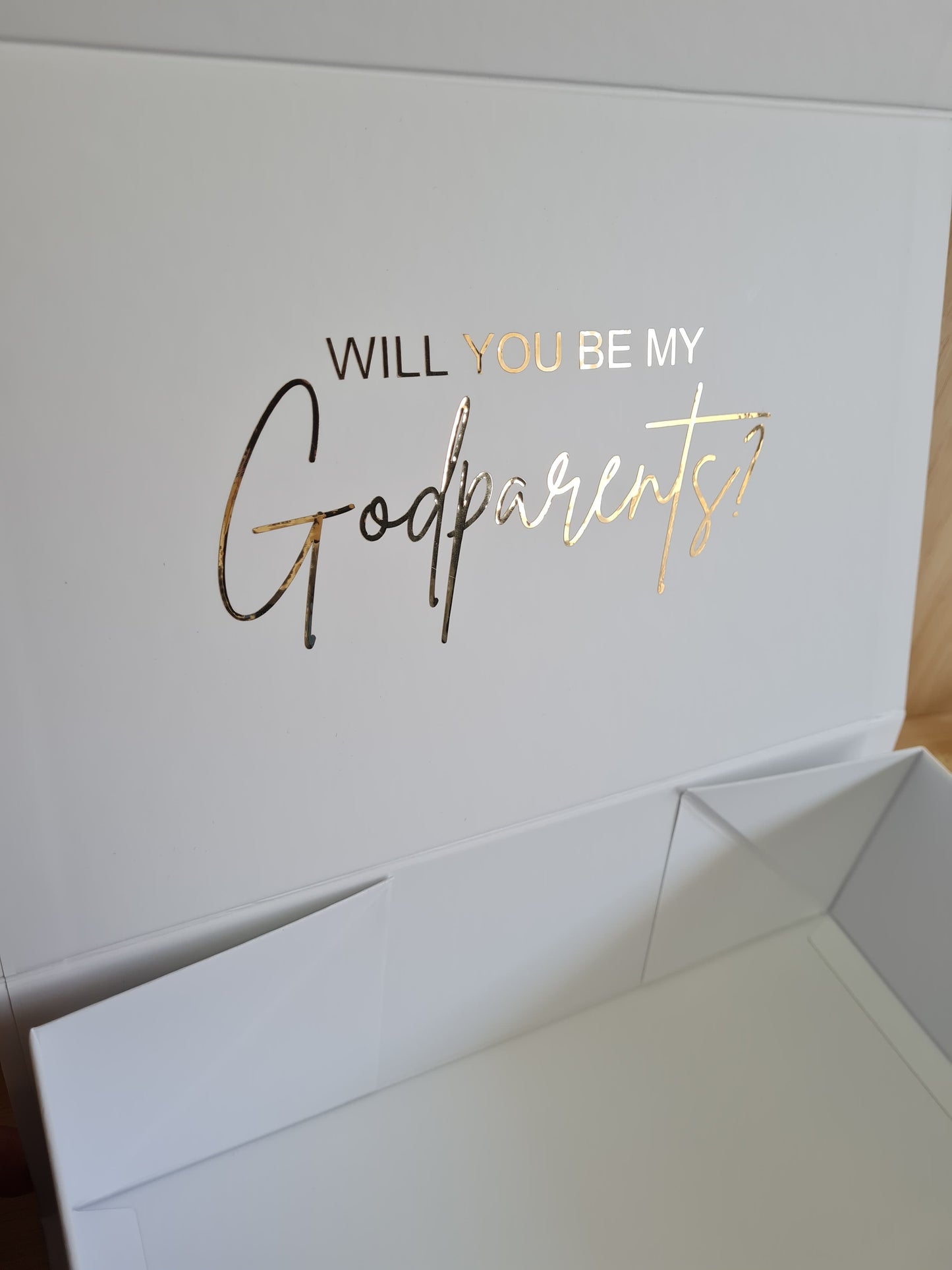 Magnetic gift box - Will you be my Godparents