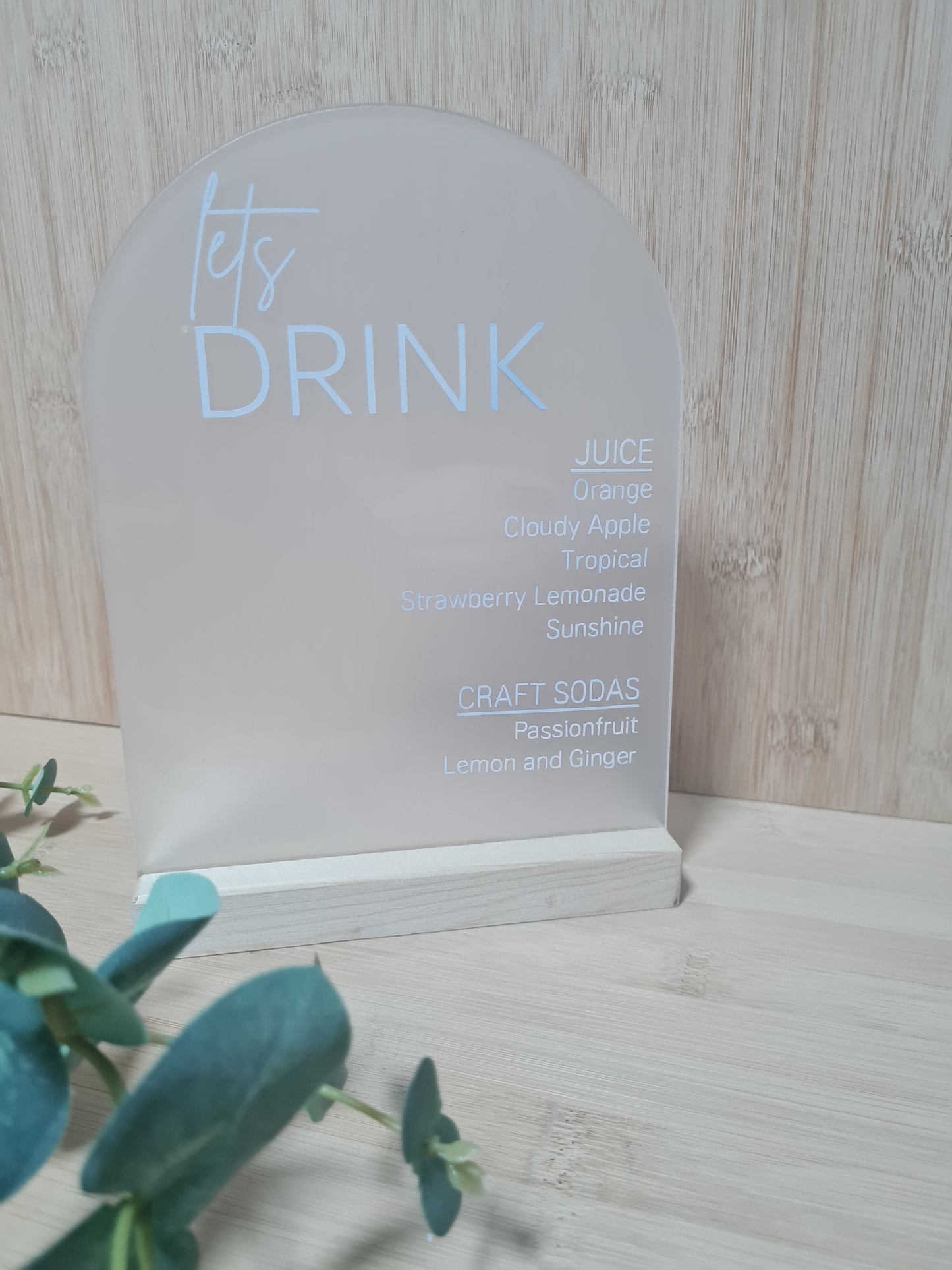 A5 Lets Drink - Drink List