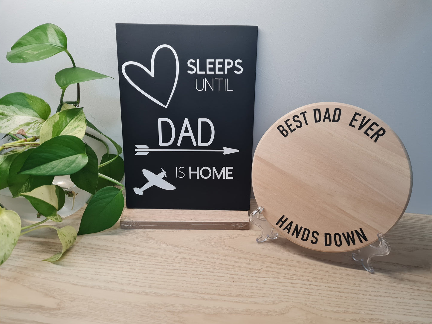 Best Dad/ Pop Ever Hands Down Plaque