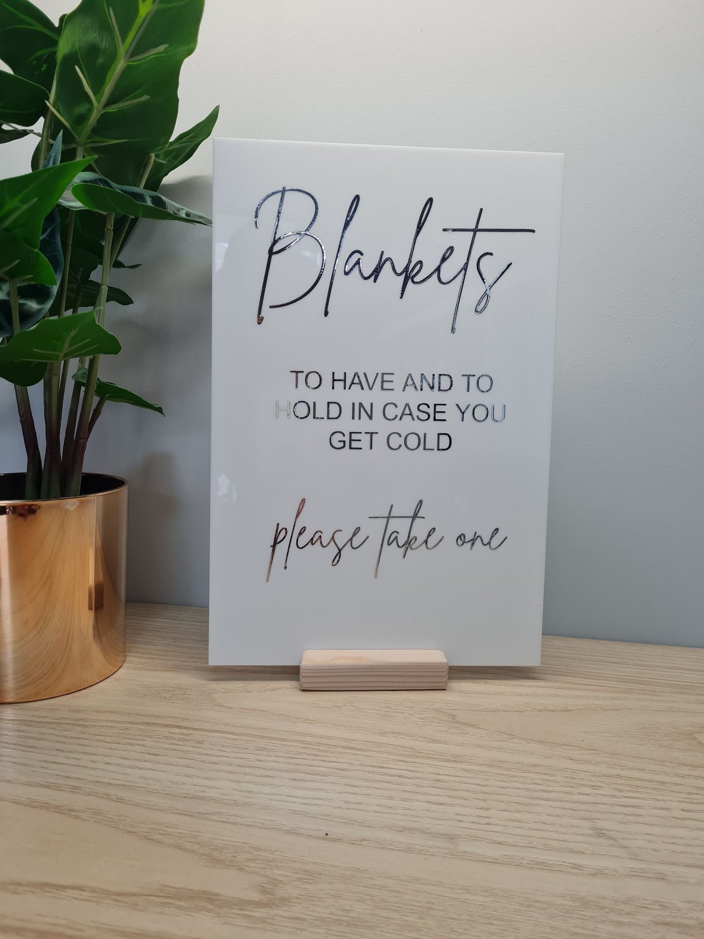 Blankets, to have an to Hold Sign