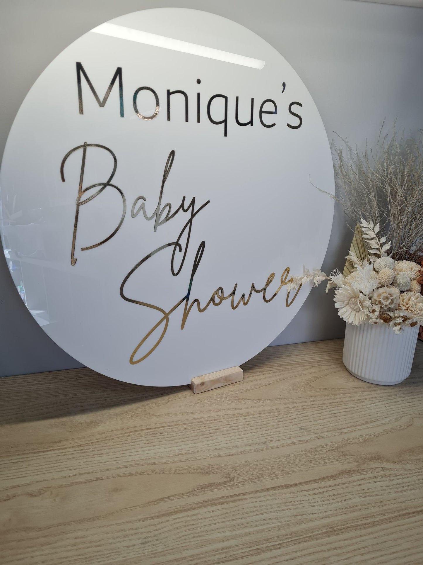Baby Shower Round Sign v1