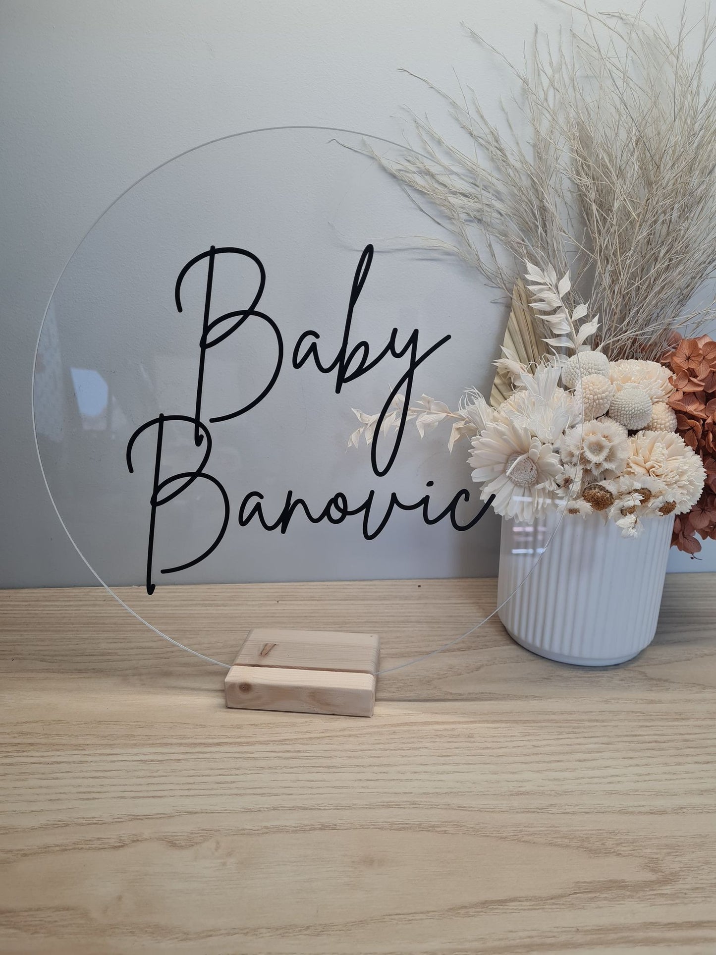 Baby Shower Round Sign v2