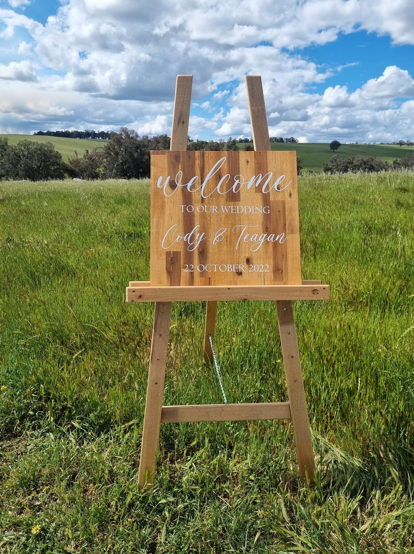 Wooden Welcome Sign