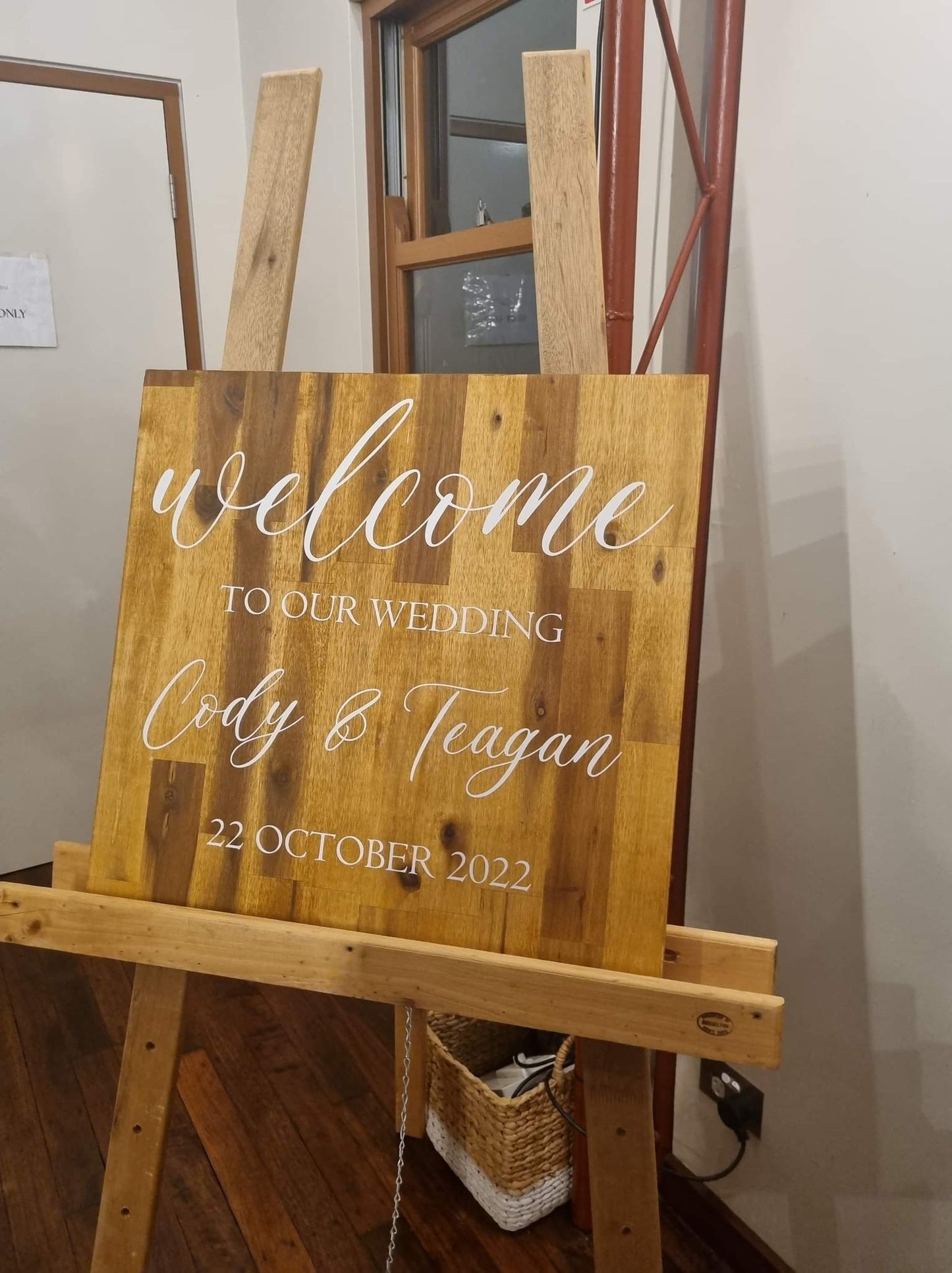Wooden Welcome Sign