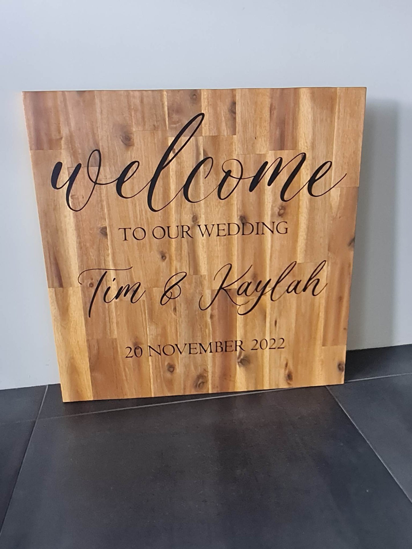 Wooden Welcome Sign