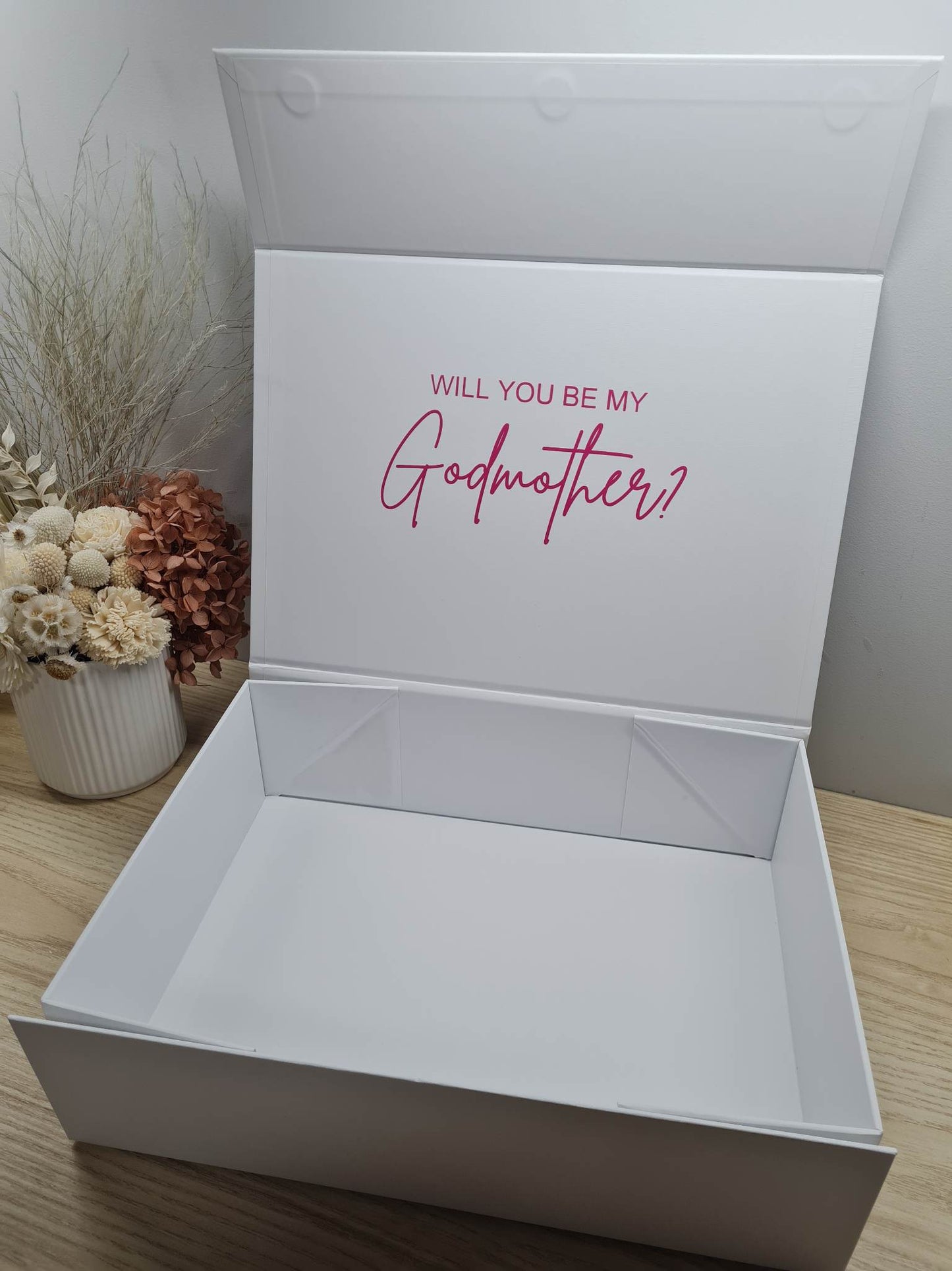 Magnetic gift box - Will you be my Godparents