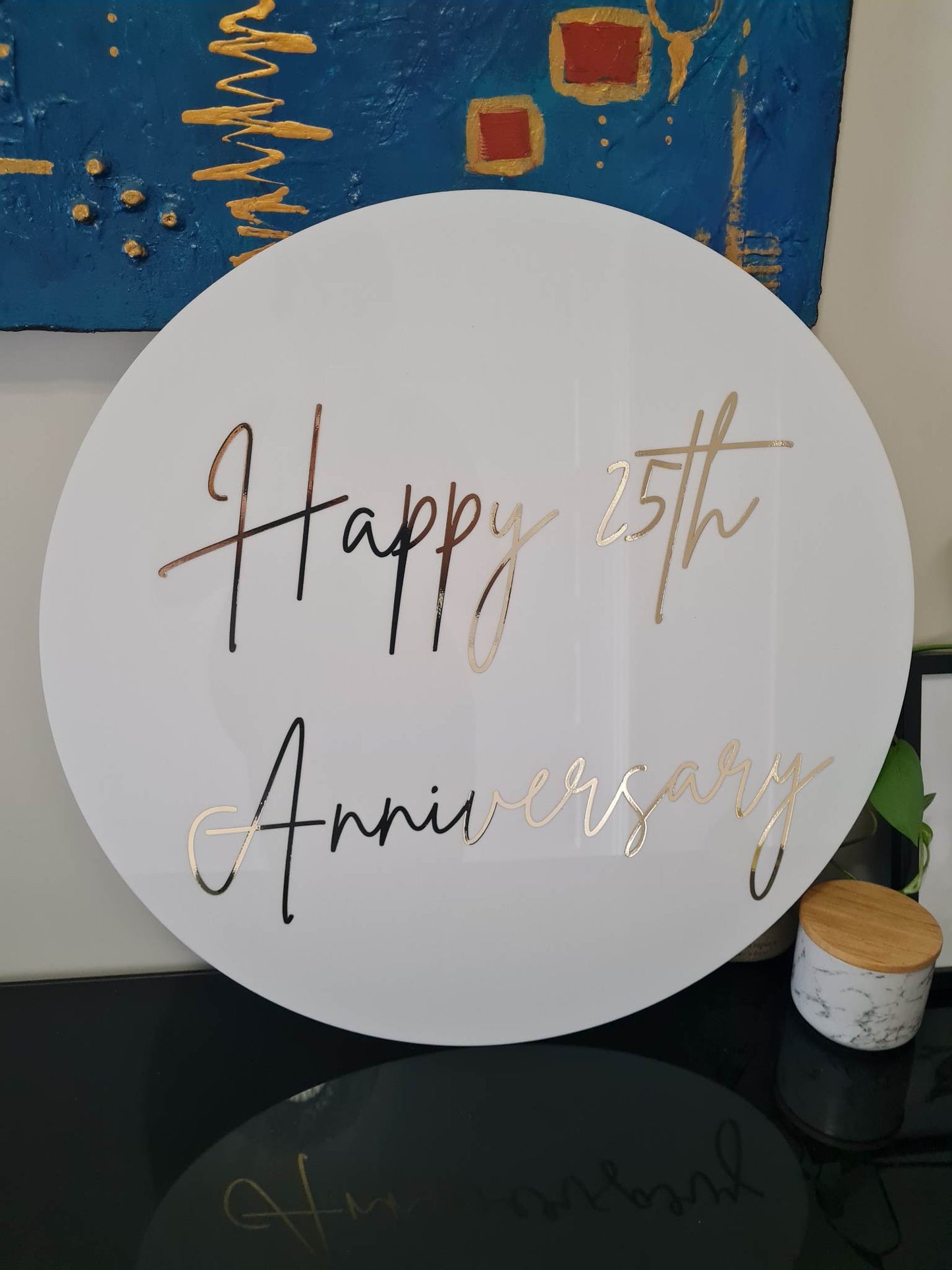Anniversary Round Sign