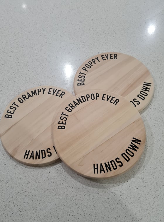 Best Dad/ Pop Ever Hands Down Plaque