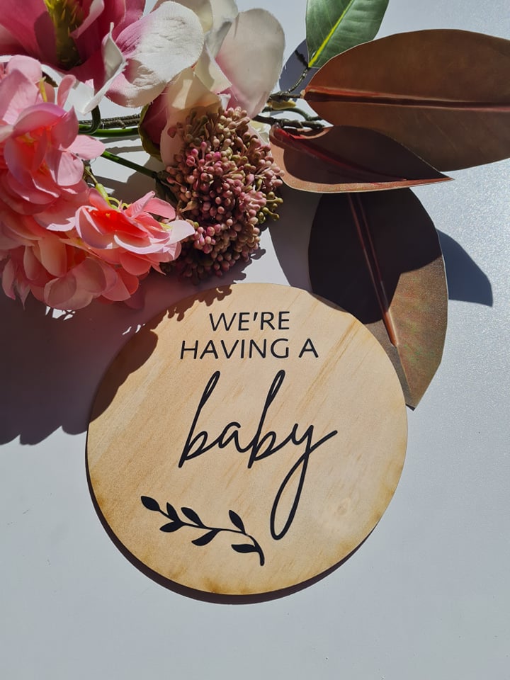 We're Having a Baby Plaque