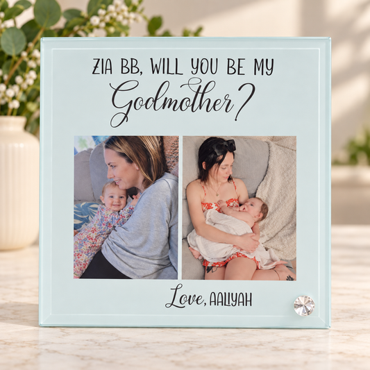 Will You Be My Godmother Photo Plaque