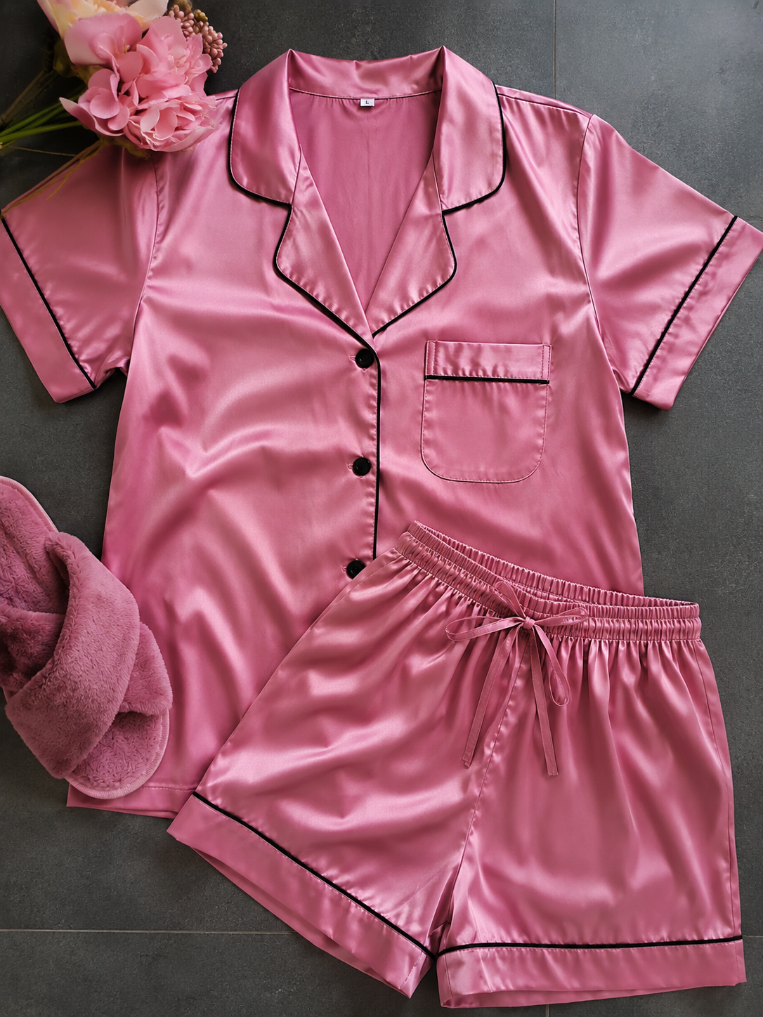 Personalised Satin Short Set Pyjamas