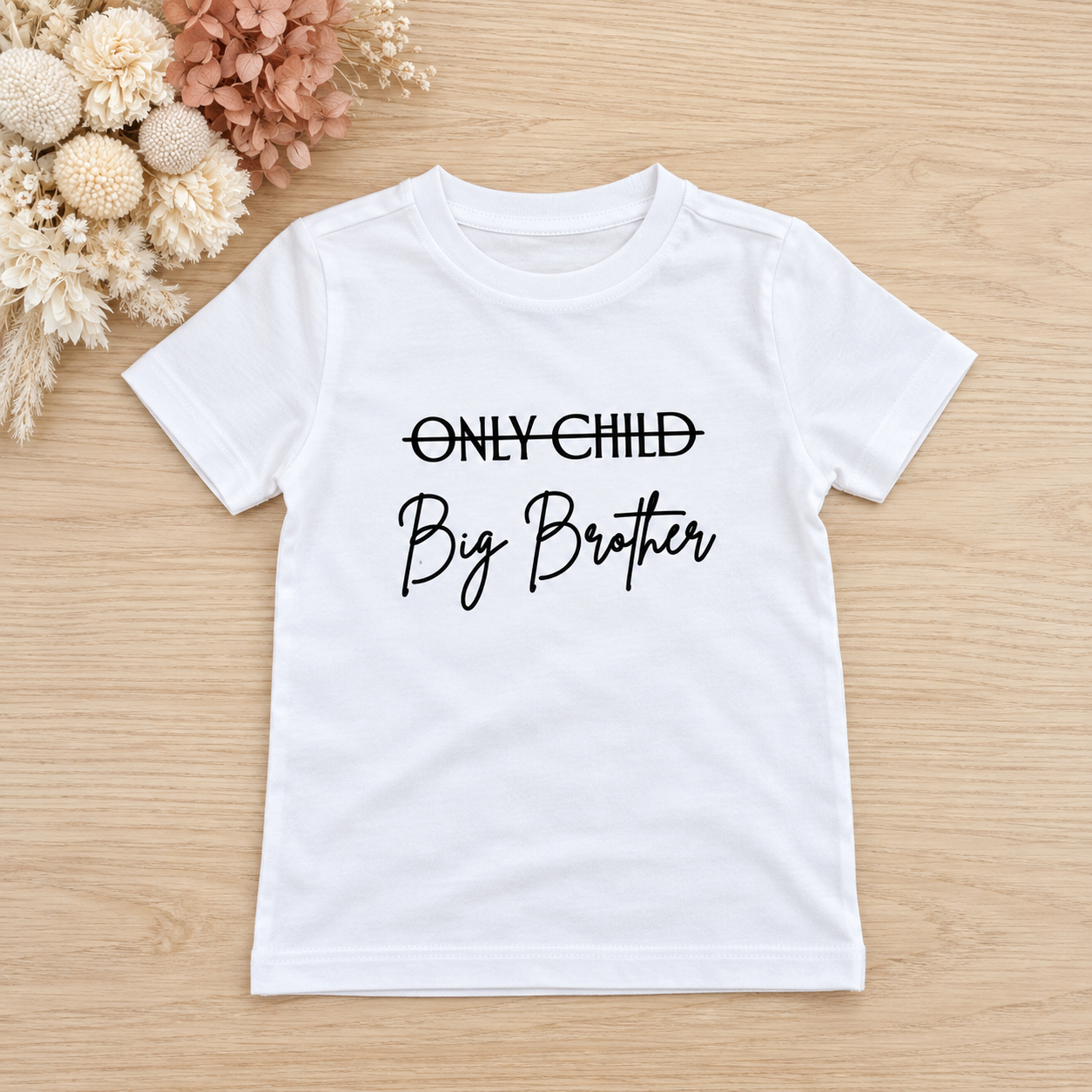 Only Child to Big Brother / Big Sister Pregnancy Announcement Shirt