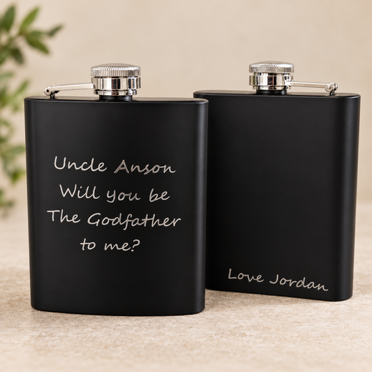 Will You Be My Godfather? Hip Flask