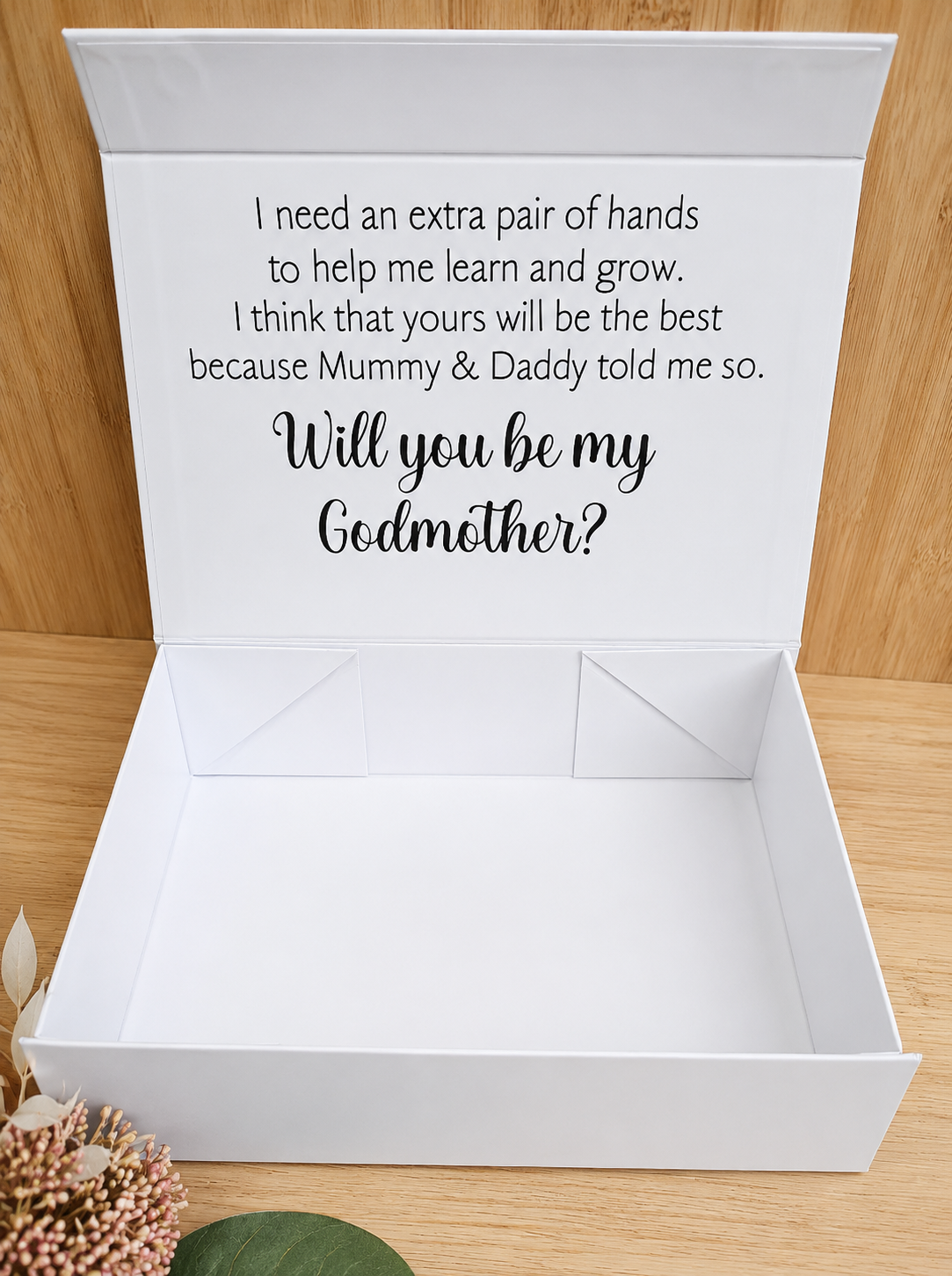 Will You Be My Godmother? Poem Magnetic Gift Box