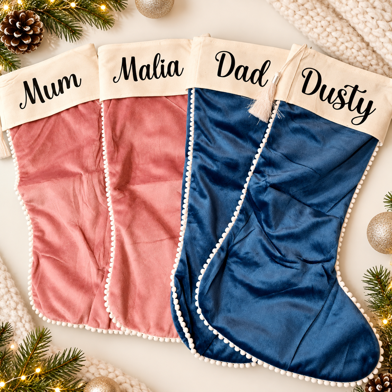 Personalised Velvet Christmas Stocking