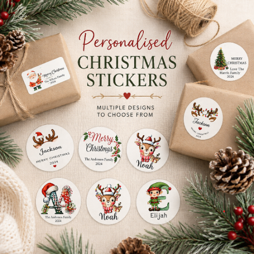 Personalised Christmas Stickers