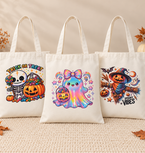Personalised Halloween Trick or Treat Tote Bag