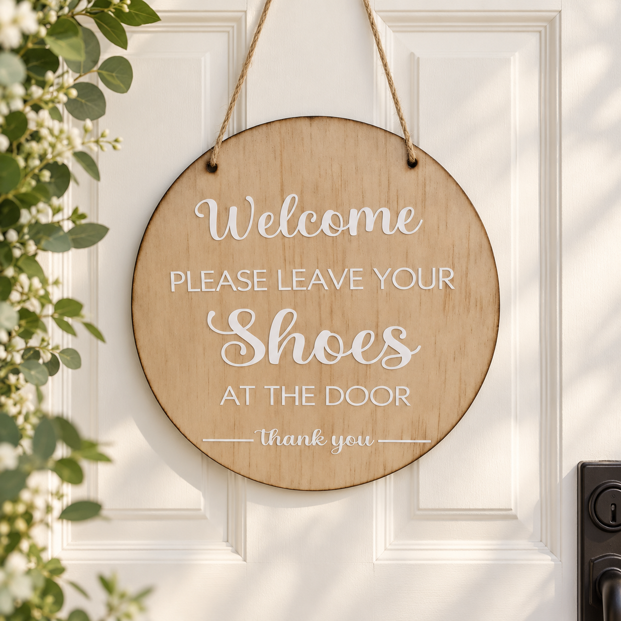 Please Remove Your Shoes Door Sign