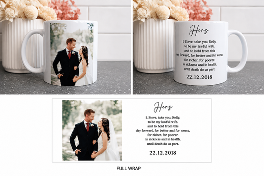 His & Hers Wedding Vow Mug