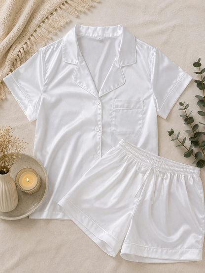 Personalised Satin Short Set Pyjamas