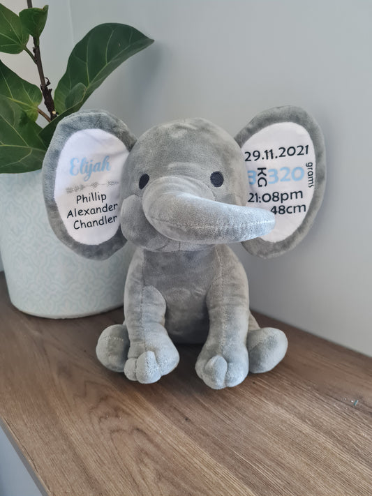 Baby Birth Detail Elephant - Grey Light Ear