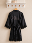 Personalised Satin Lace Robe
