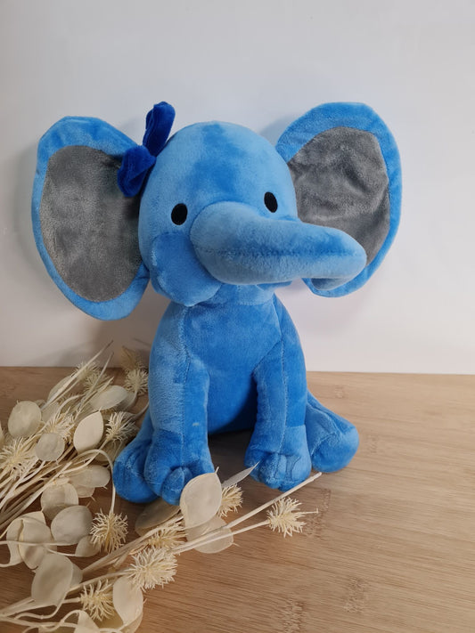 Baby Birth Detail Elephant - Blue Dark Ear