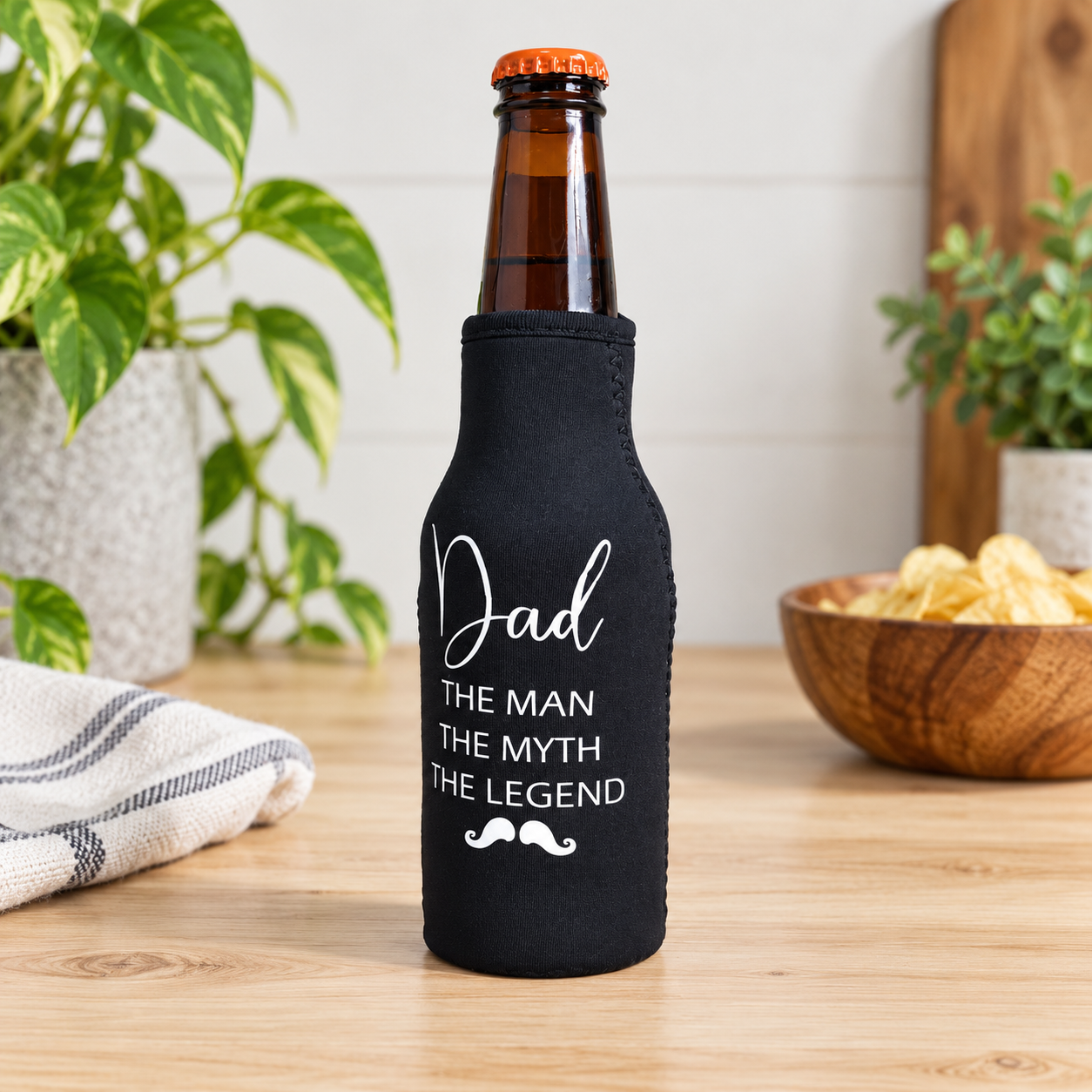 Personalised Dad Zipper Stubby Holder