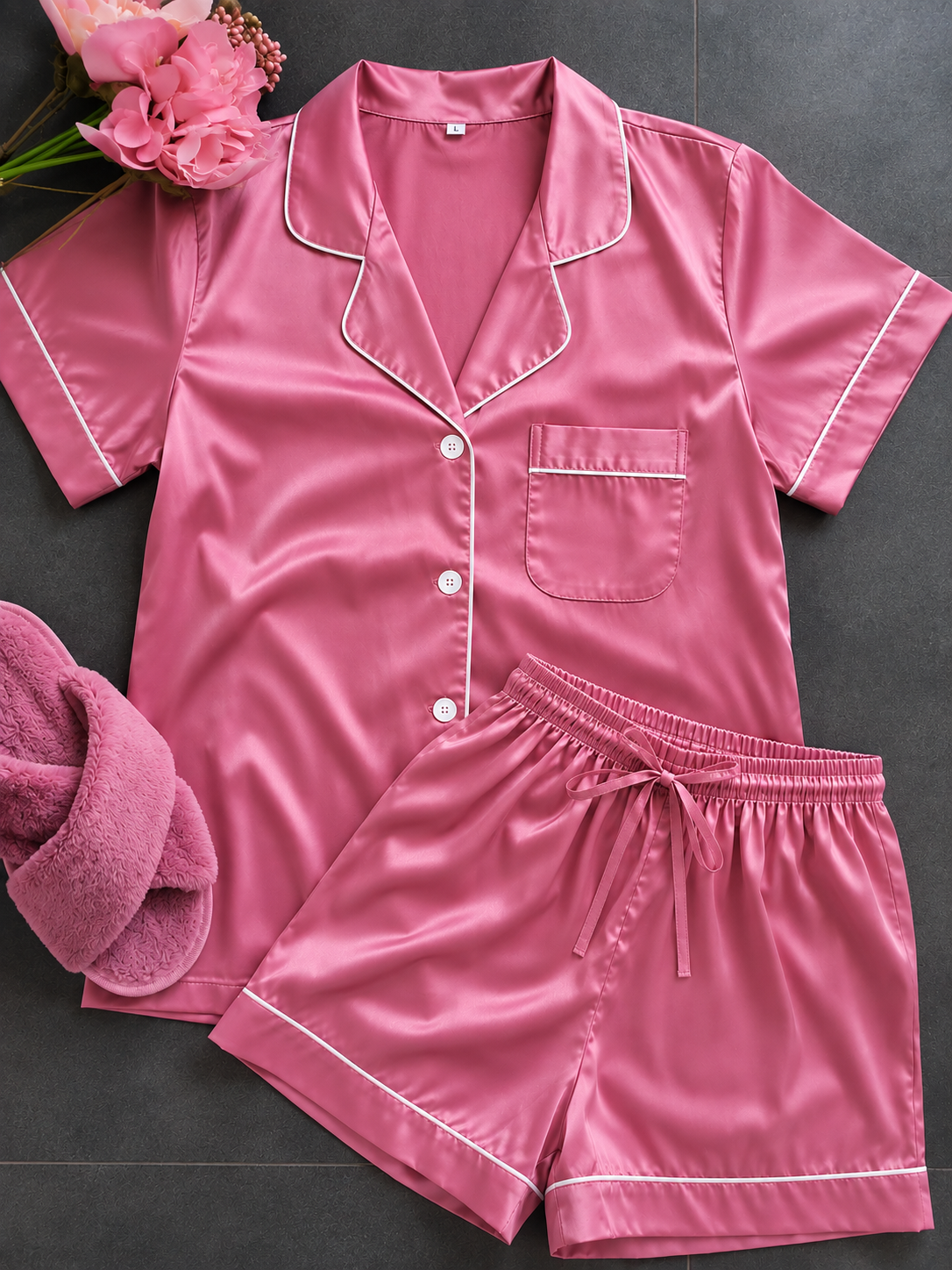 Personalised Satin Short Set Pyjamas