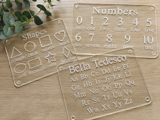 Personalised Learning Tracing Boards – ABC, Numbers & Shapes
