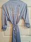 Satin Lace Robes - Dusty Blue