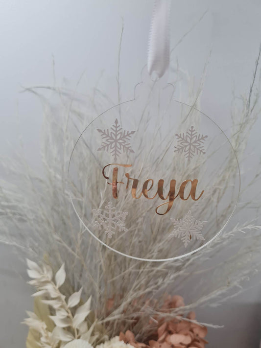 Christmas Bauble - Snow Flakes Design