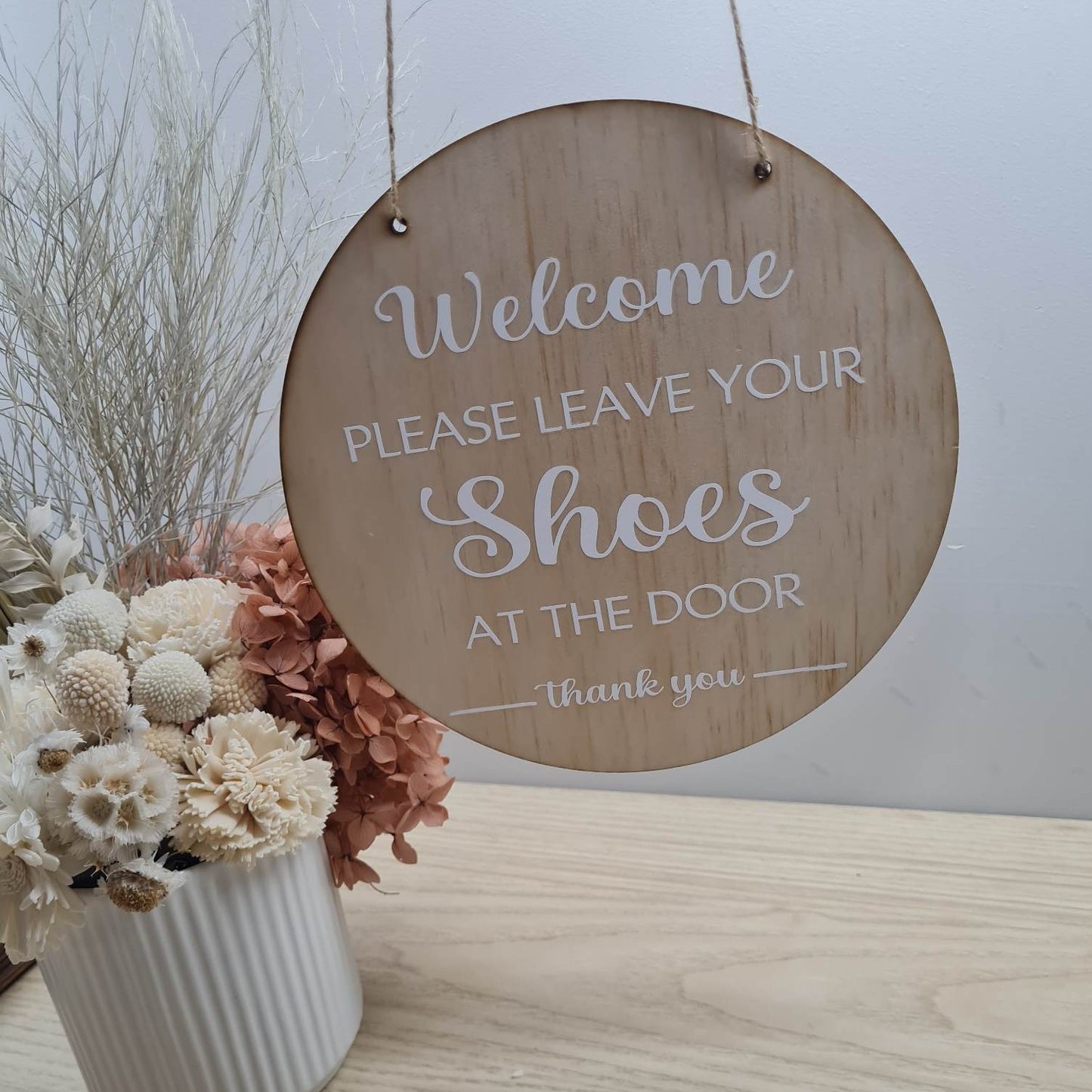 Welcome Leave Your Shoes at the Door Sign