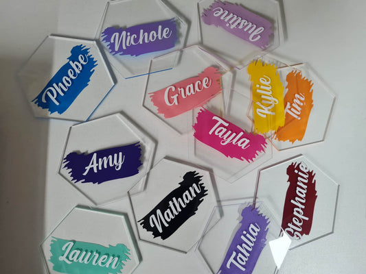Hexagon Place Cards/ Coasters / Favours