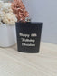 Personalised Birthday Black Flask