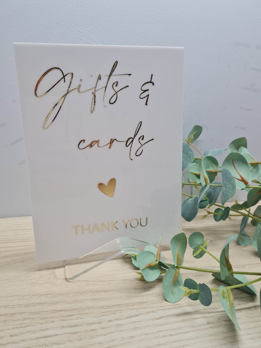 Gifts and Cards (Heart) Sign