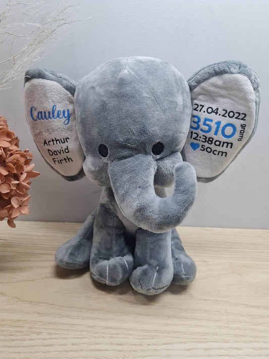 Baby Birth Detail Elephant - Grey Light Ear