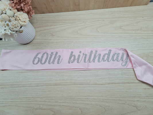 Birthday "Age" Satin Sash