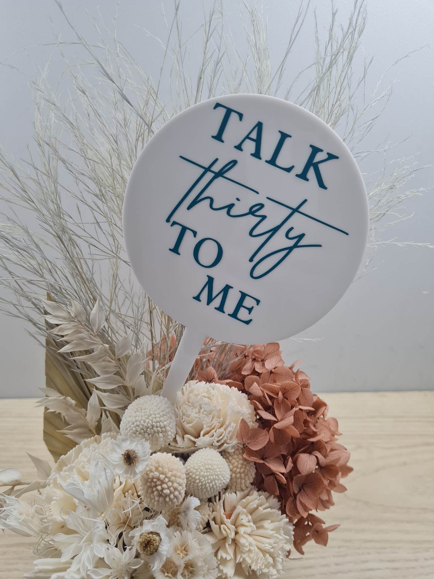 Talk Thirty to me Cake Topper