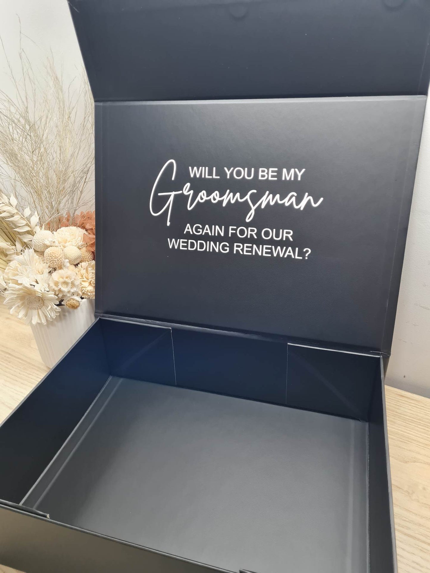 Magnetic gift box - Will you be my "Title" again for our Wedding Renewal