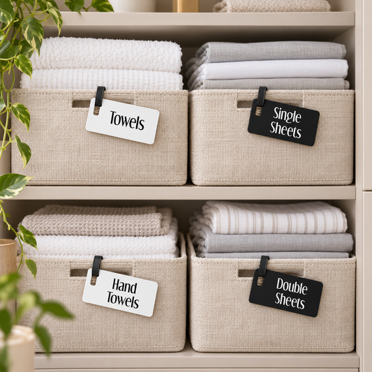 Personalised Basket Storage Tags – 7.5 × 4cm