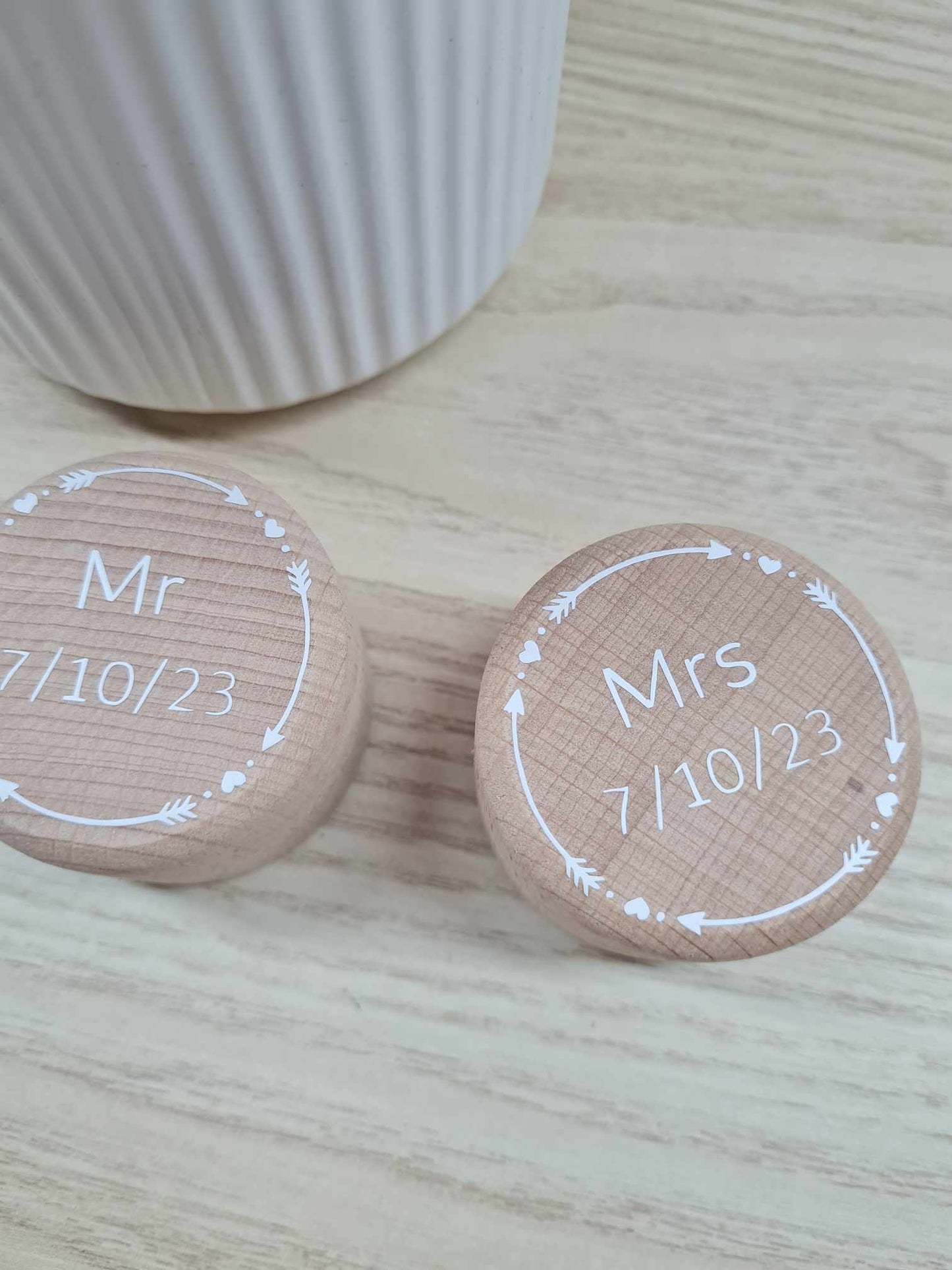 Mr/ Mrs Ring Box (Date) with Arrow Design