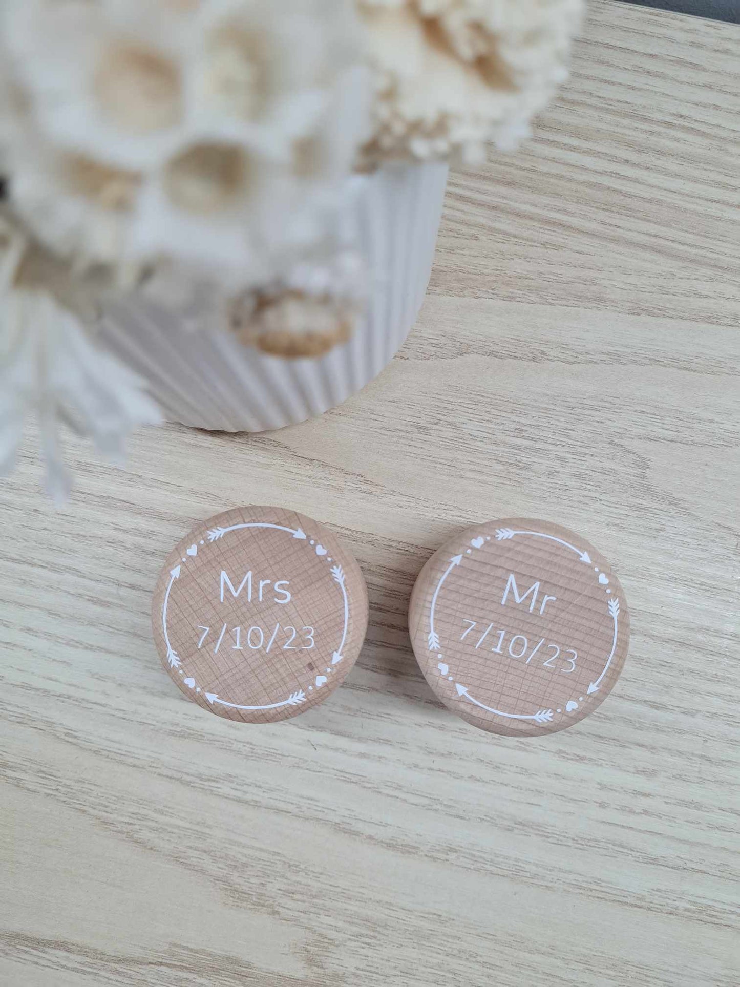 Mr/ Mrs Ring Box (Date) with Arrow Design